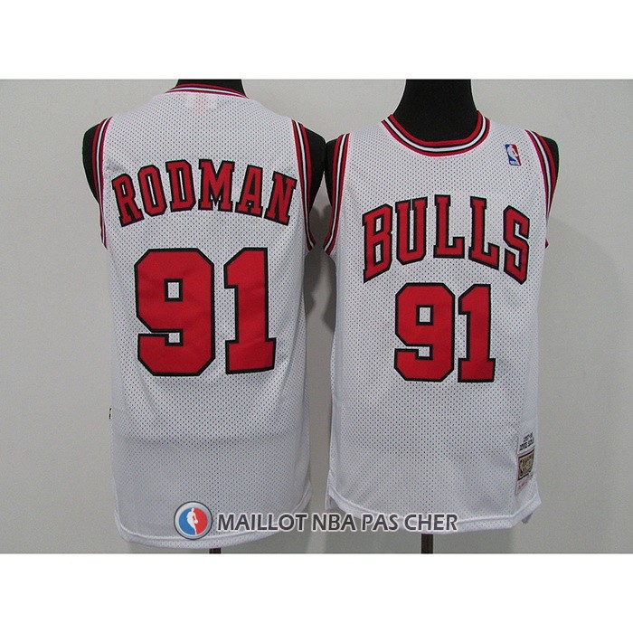 Maillot Chicago Bulls Dennis Rodman Mitchell & Ness 1997-98 Blanc